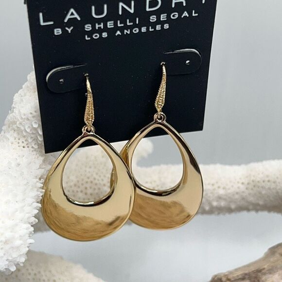 Silver Tear Drop Dangle  Earrings Laundry by Shelli Segal $16ea / 3 for $25 - Picture 3 of 10